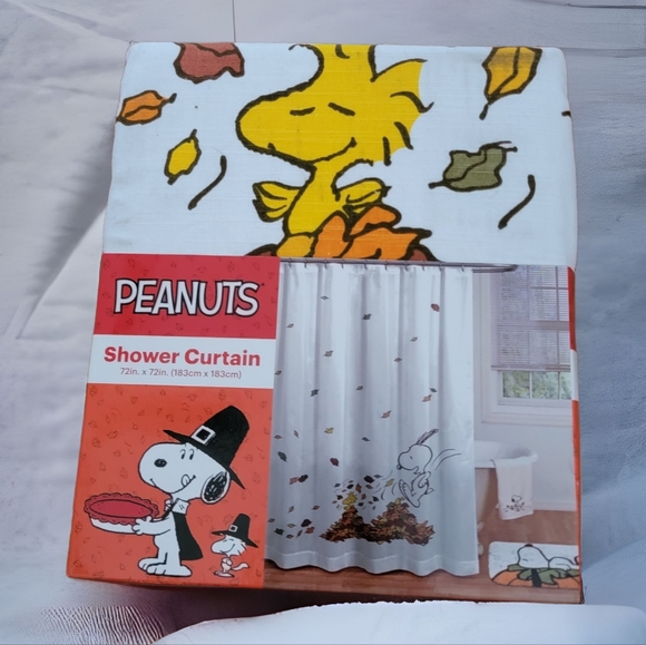 Peanuts Bath New Snoopy Woodstock Peanuts Fabric Shower Curtain T